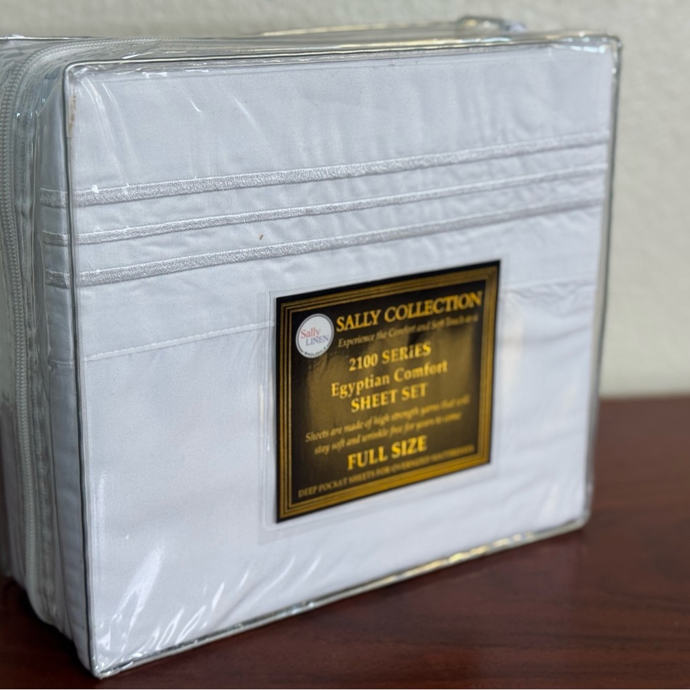 2100 Series Egyptian Comfort White Sheet Set - Full